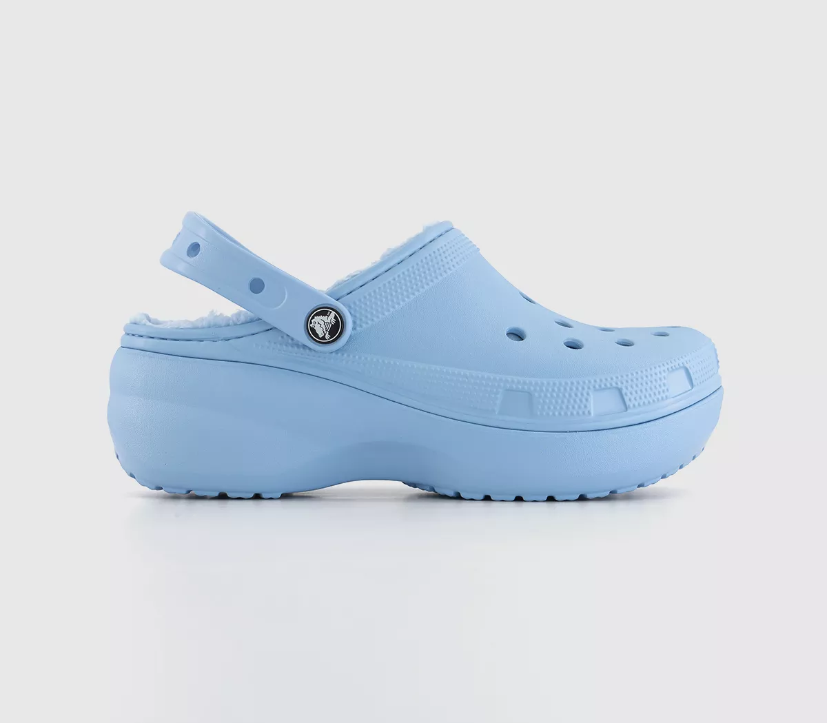 Crocs Classic Platform Lined Clogs Blue Calcite