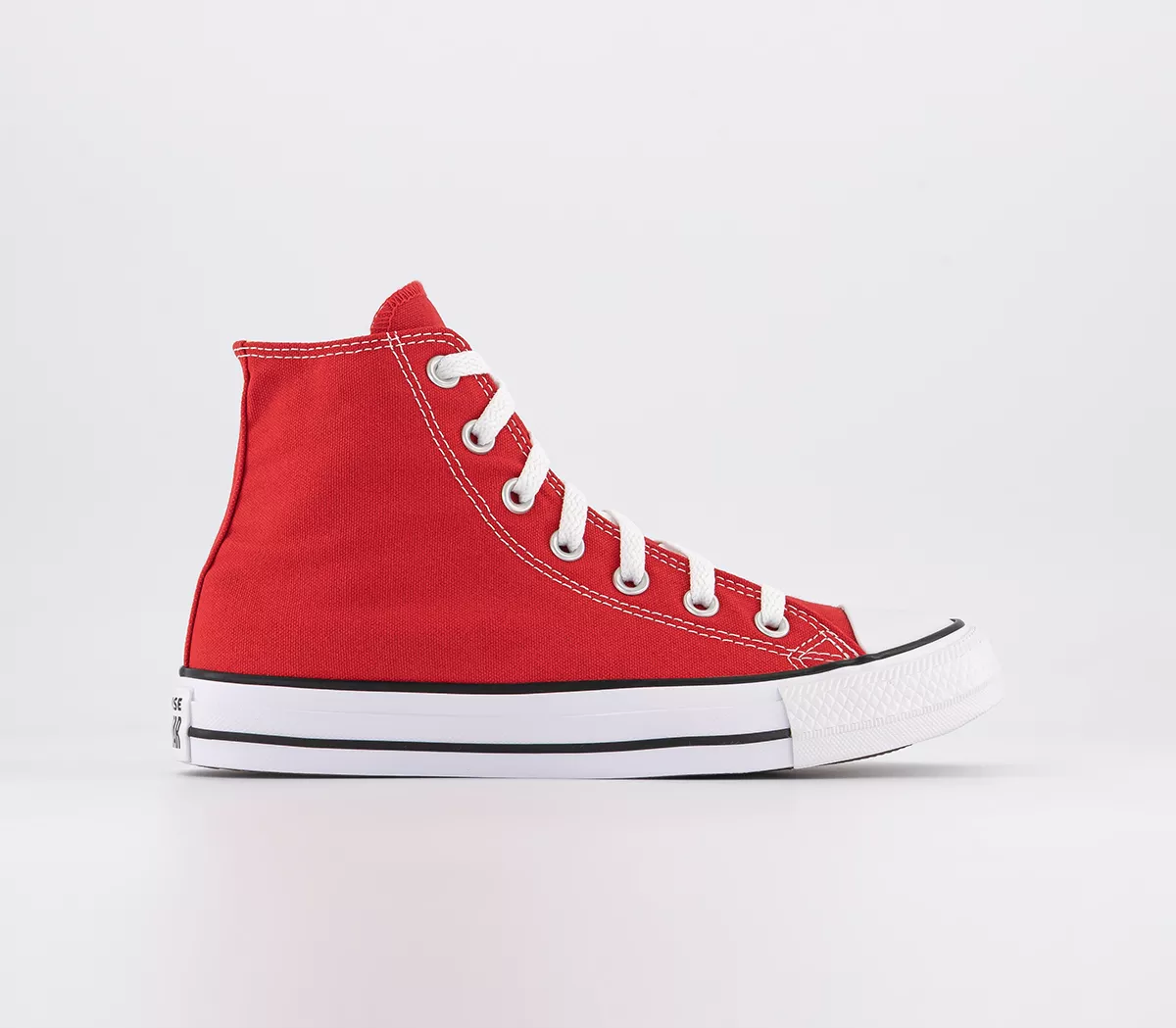 Converse All Star Hi Trainers Red Canvas