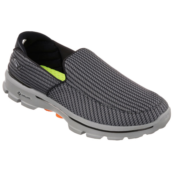 Skechers Men Extra Wide Fit (4E) Shoes - Charcoal/Orange