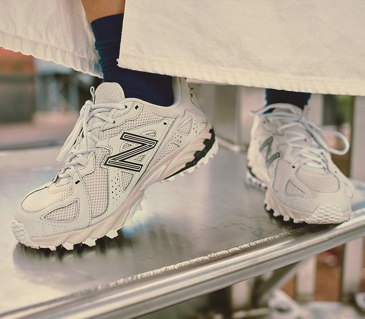 New Balance Ml610 Trainers  Light Grey Off White