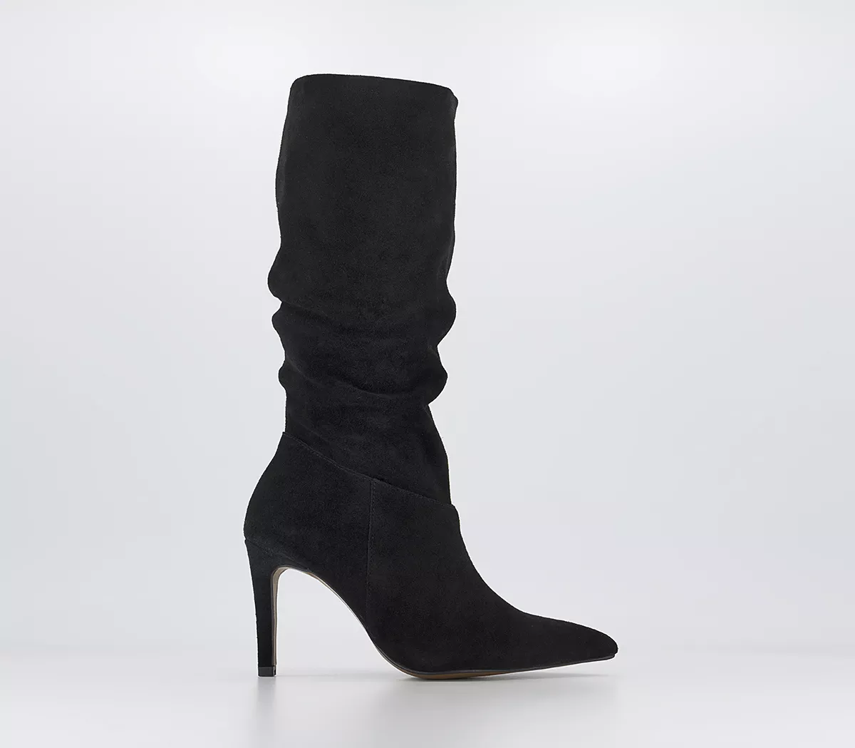 OFFICE Kiki Ruch Leg Knee Boots Black Suede