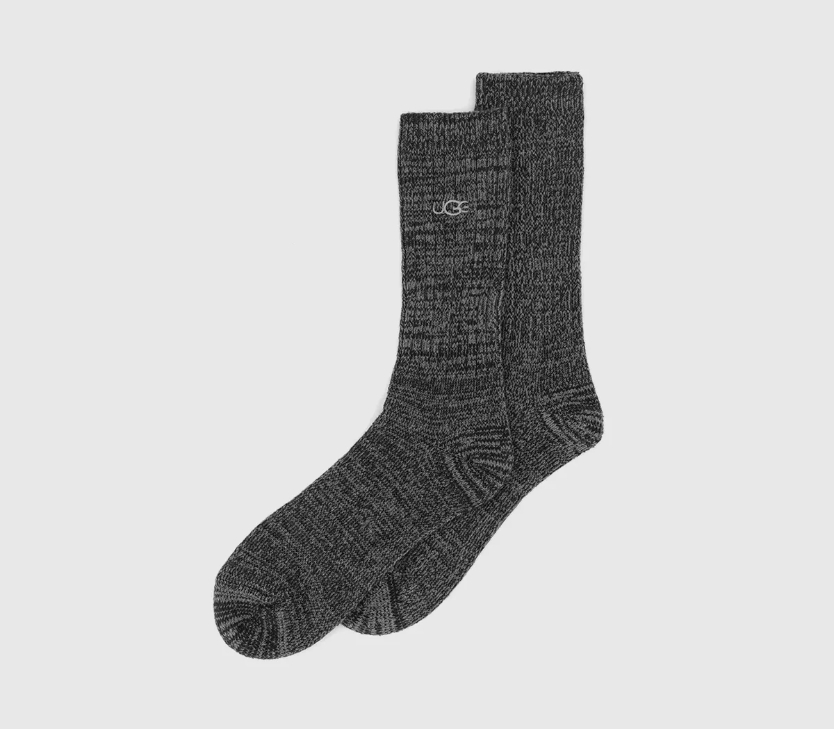 UGG Terry Rib Knit Crew Socks Black