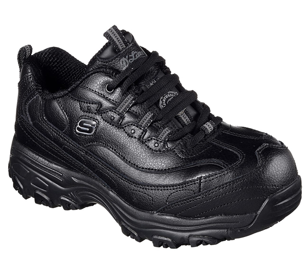 Skechers Women Work: D'Lites - Pooler Alloy Toe Black