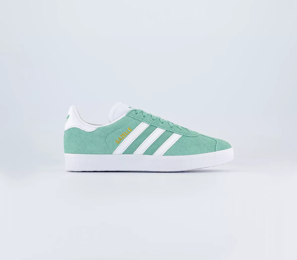 adidas Gazelle Trainers Pulse Mint White Gold Met