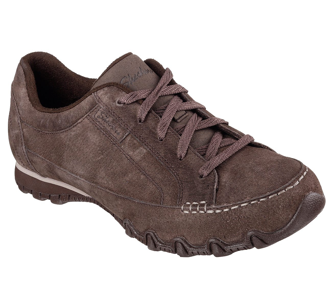 Skechers Women Relaxed Fit: Bikers - Curbed Chocolate