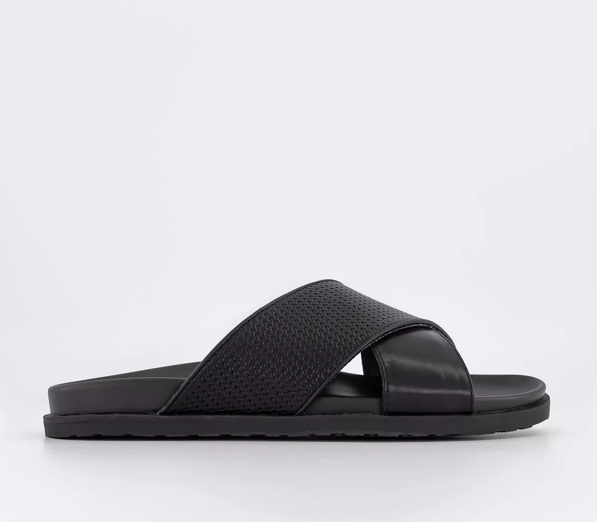 OFFICE Gilli Cross Woven Sliders Black