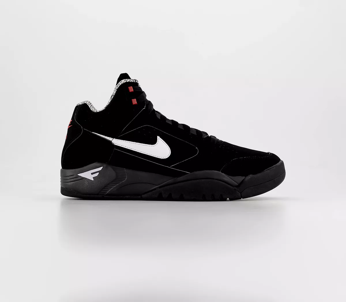 Nike Air Flight Lite Mid Trainers  Black White Varsity Red