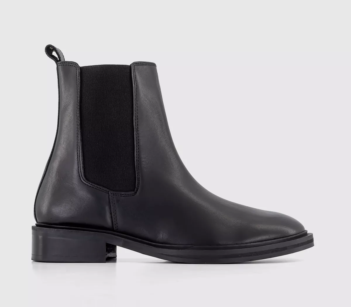 OFFICE Astro Clean Sole Chelsea Boots Black Leather