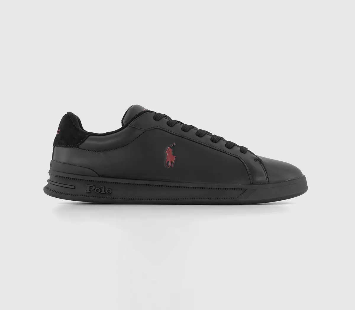 Polo Ralph Lauren Heritage Court Trainers  Black Red