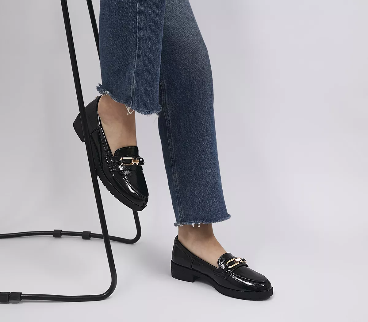 OFFICE Fox Trot Trim Loafers Black