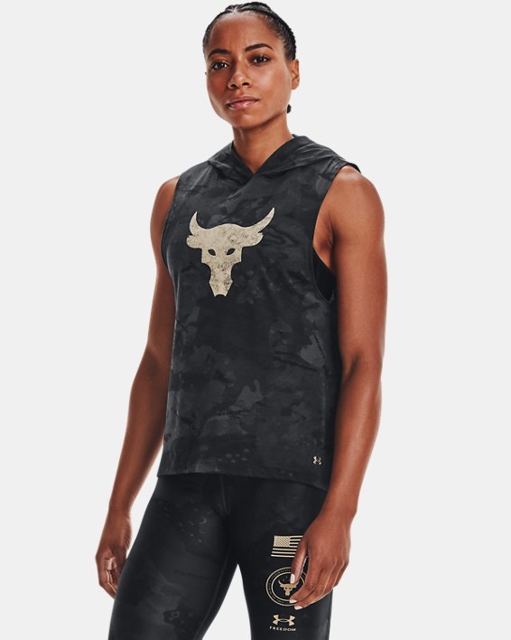 Women's Project Rock Print Hooded Tank