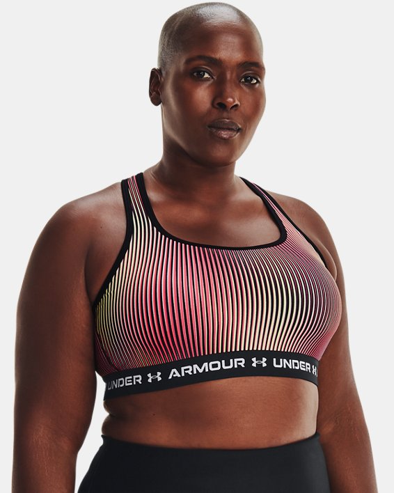 Women's Armour Mid Crossback Print Sports Bra
