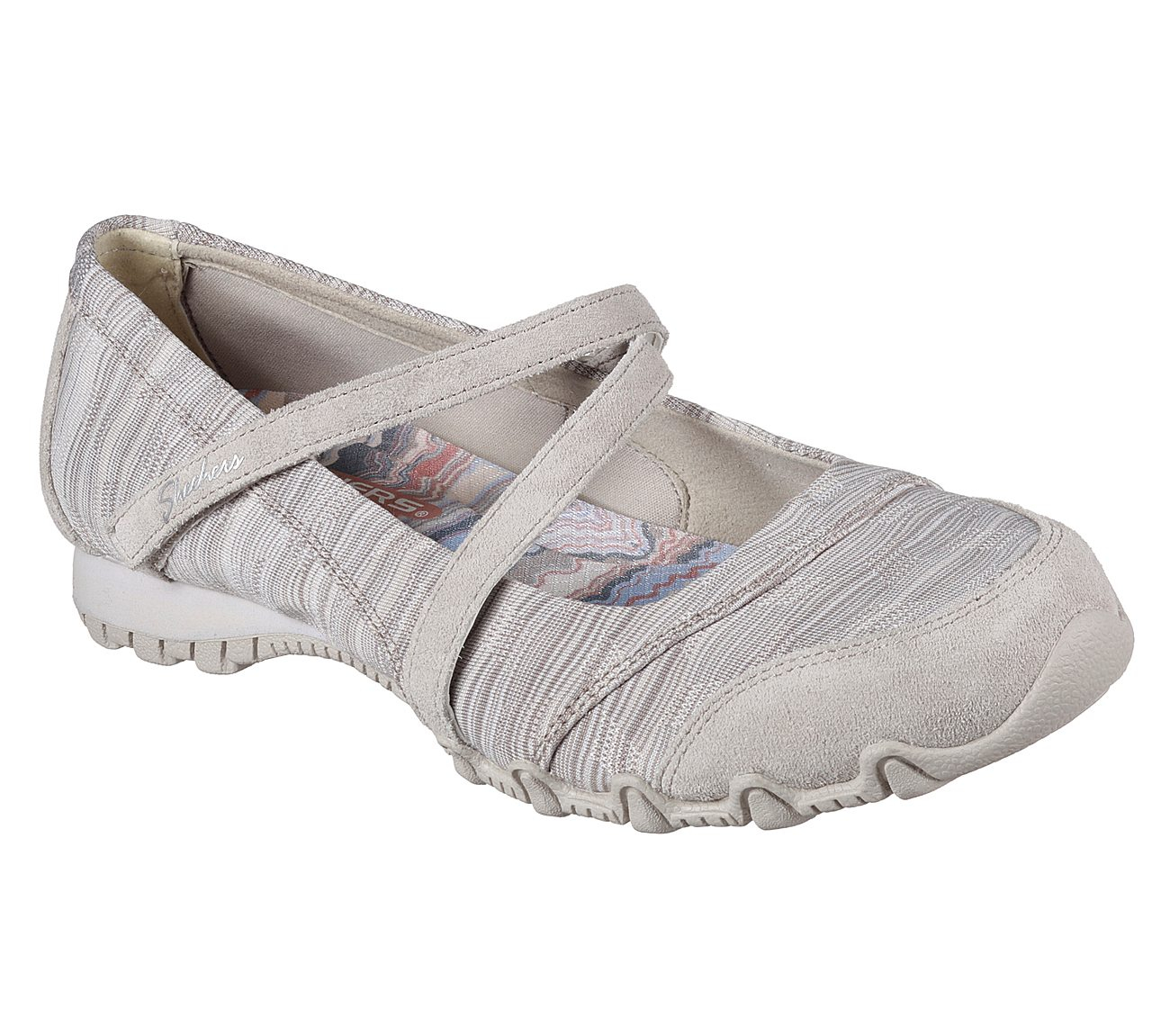 Skechers Women Relaxed Fit: Bikers - Ripples Taupe