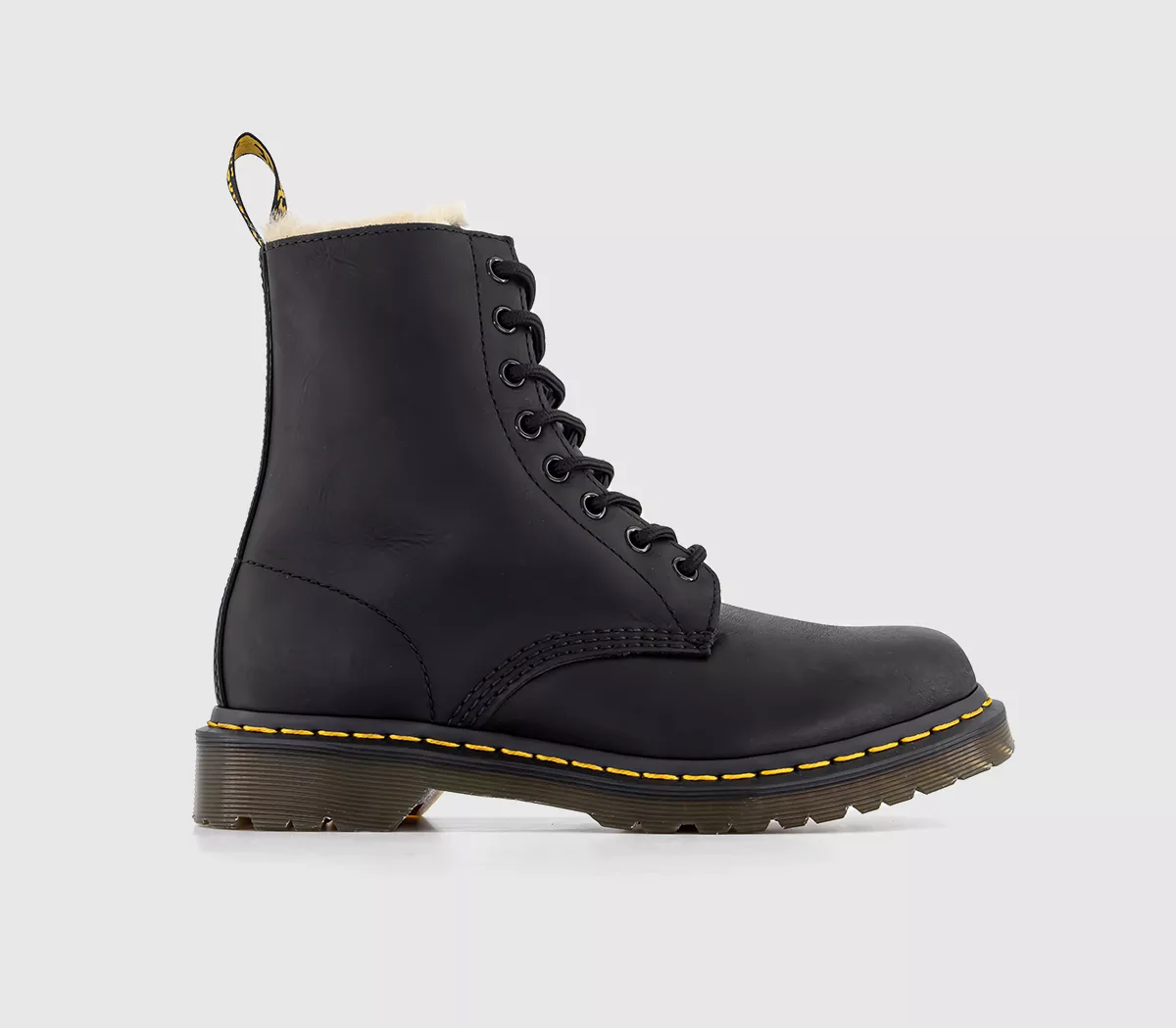 Dr. Martens Serena 8 Eyelet Boots Black Leather