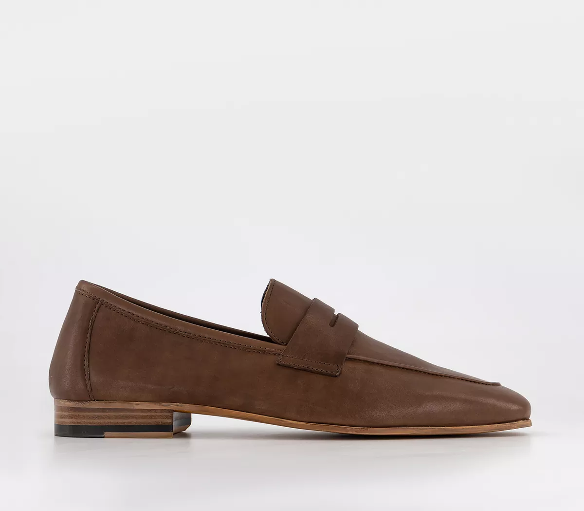 Walk London Capri Penny Loafers Vespa Brown