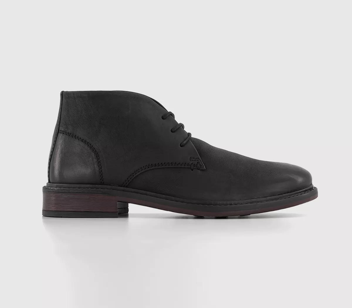 OFFICE Burlington Chukka Boots Black Leather