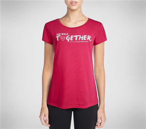Skechers Women Inspire Graphic Tee Shirt Fuchsia