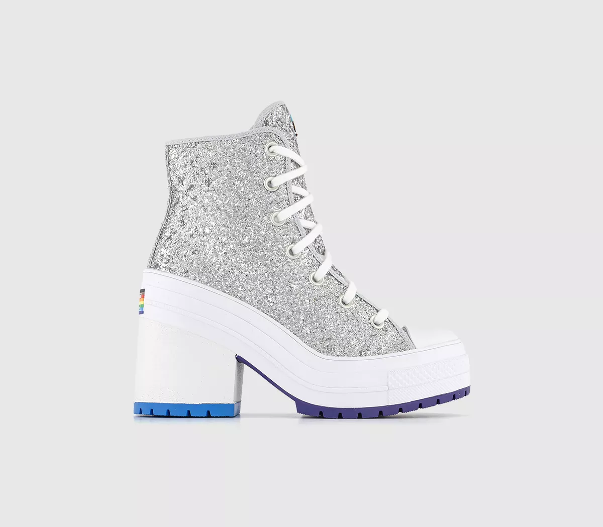 Converse Chuck 70 Heels Silver Red Court Purple