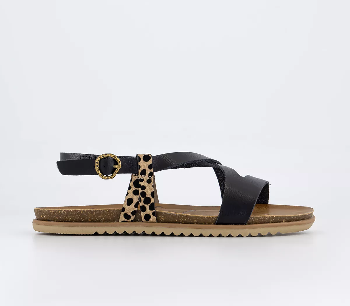 Blowfish Malibu Mercury Sandals Black Leopard Dyecut