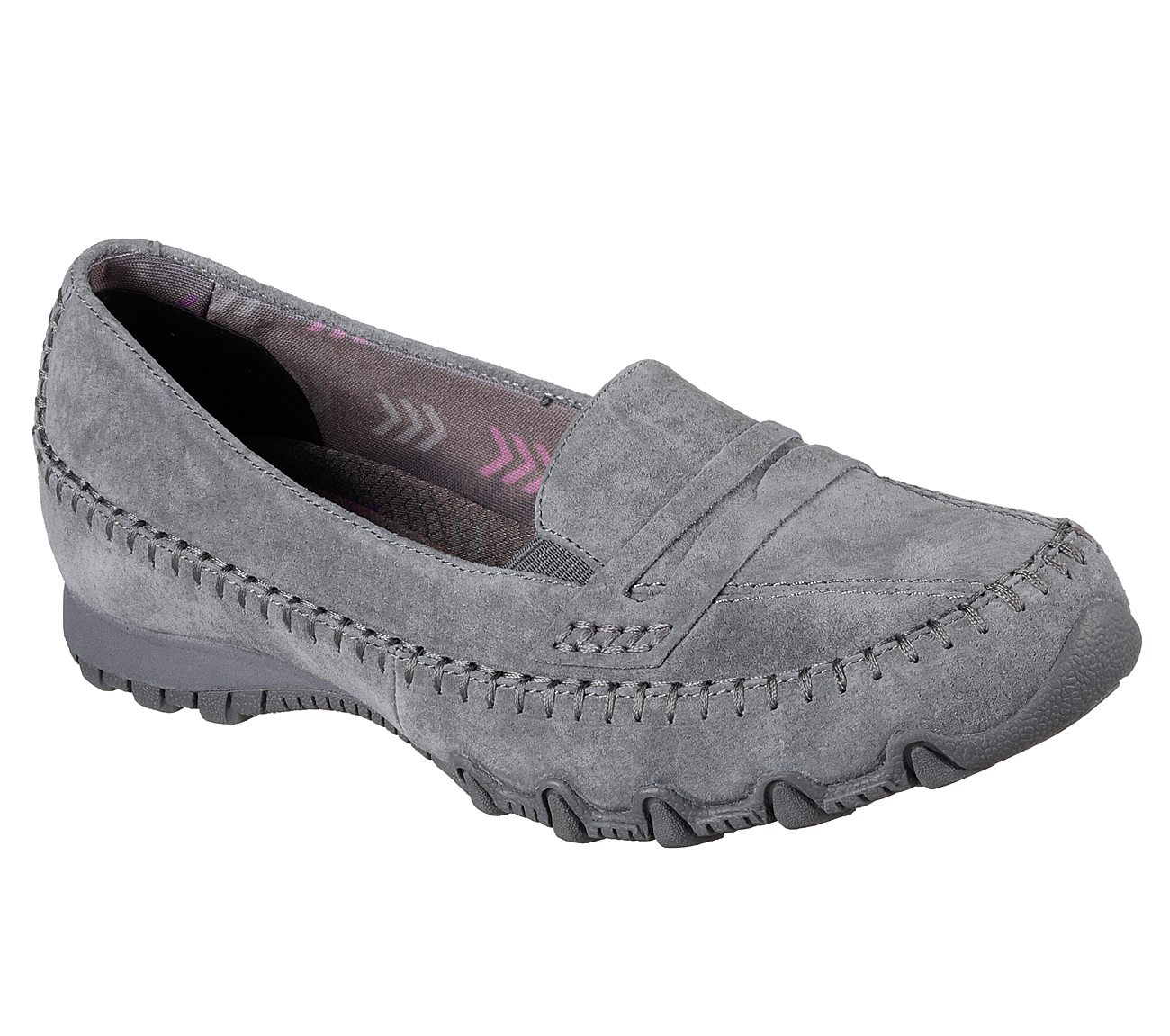 Skechers Women Relaxed Fit: Bikers - Penny Lane Charcoal