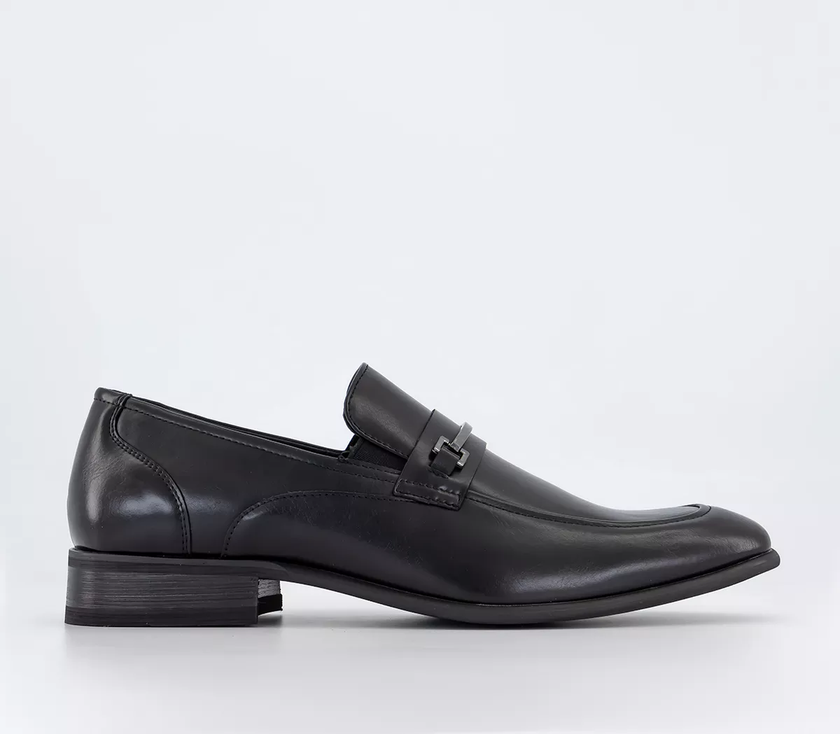 OFFICE Maywood Black Bar Apron Loafers Black