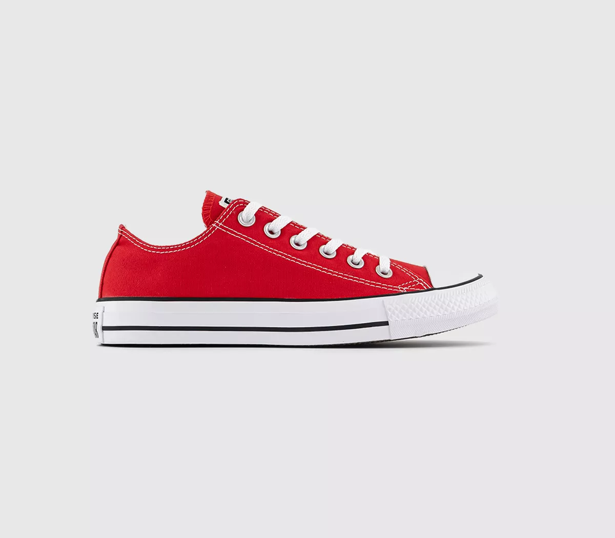 Converse All Star Low Trainers Red Canvas
