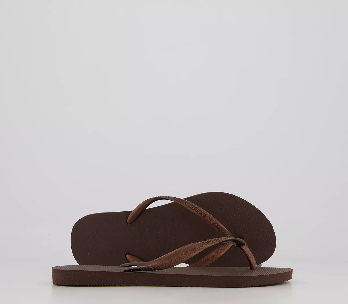 Havaianas Slim Flip Flops Dark Brown