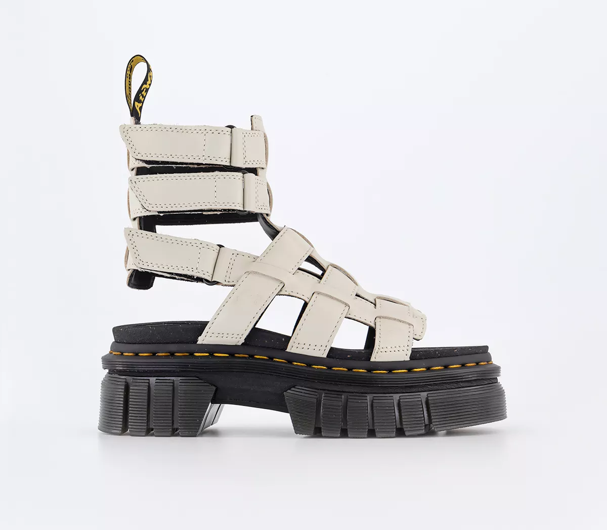 Dr. Martens Ricki Gladiator Sandals Cobblestone Grey Nappa Lux