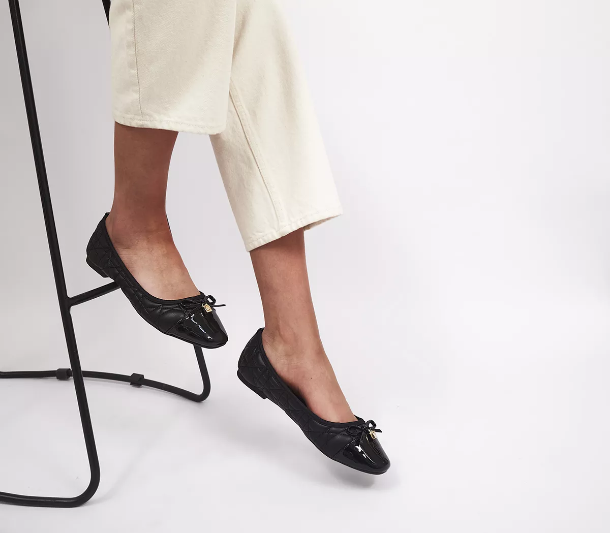 OFFICE Forevermore Charm Ballet Pumps Black