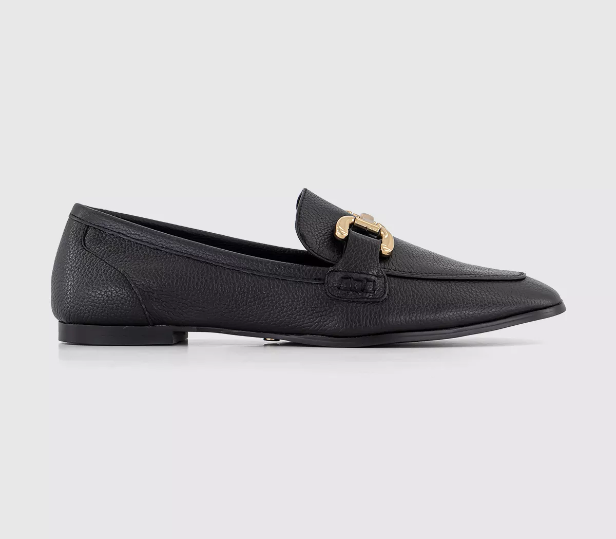OFFICE Farland Leather Trim Loafers Black Leather