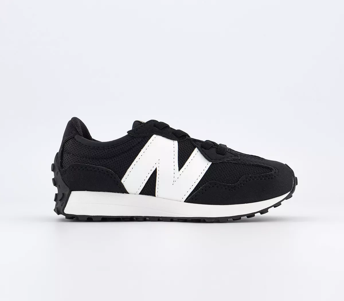 New Balance 327 Kids Trainers  Black White