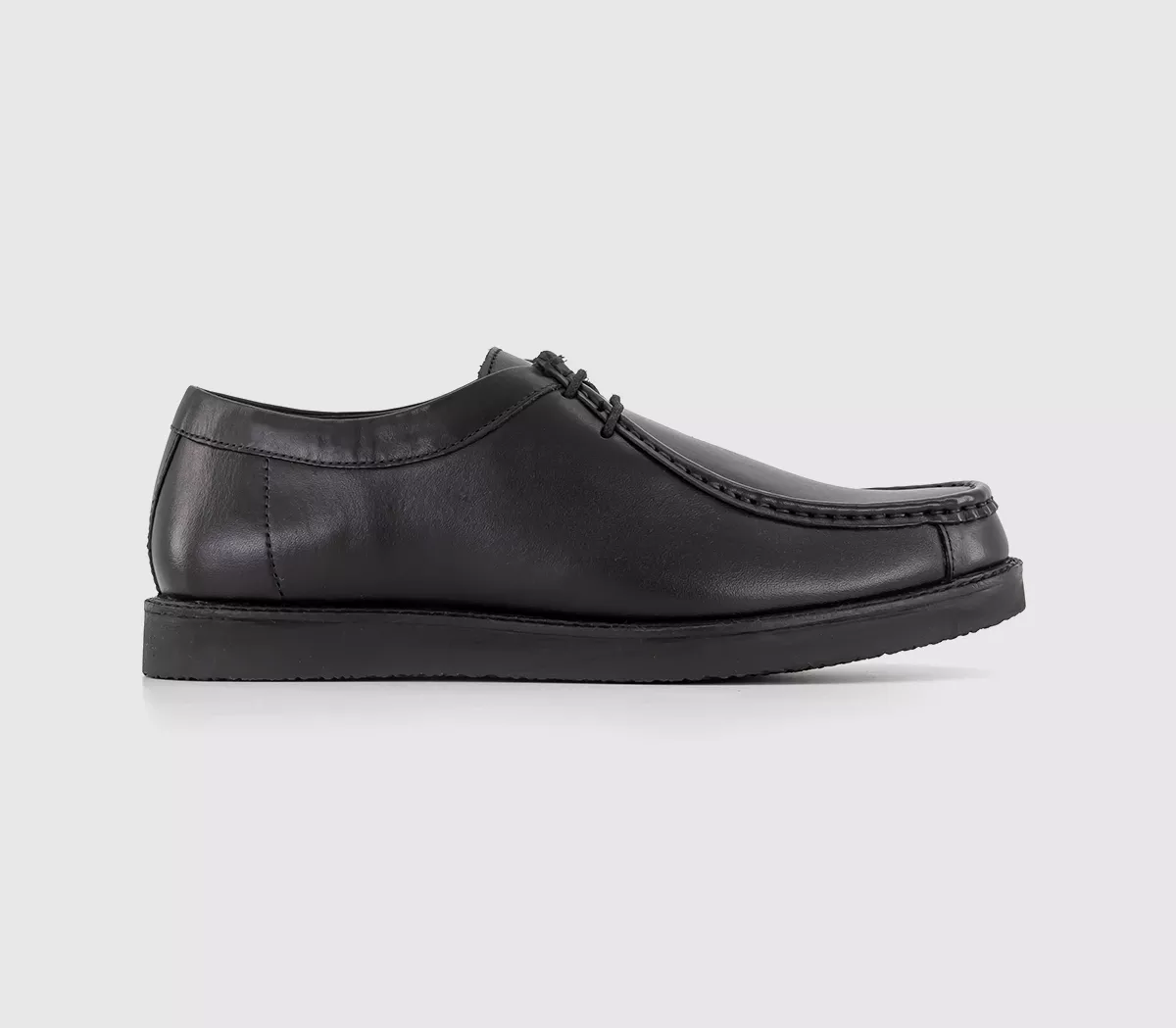 OFFICE Chelmsford Stitch Apron Shoes Black Leather