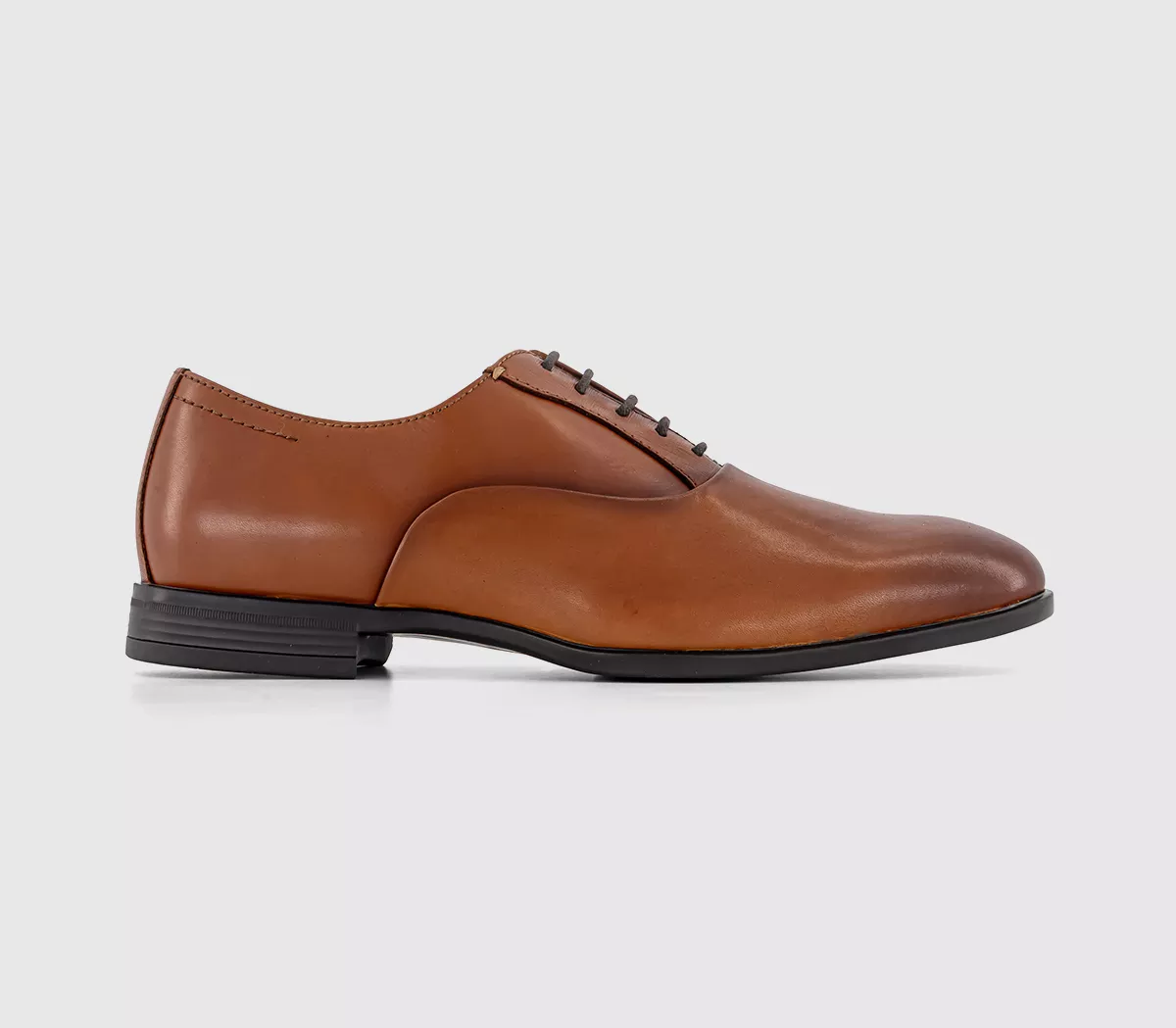 OFFICE Moreton Embossed Detail Oxford Shoes Tan Leather