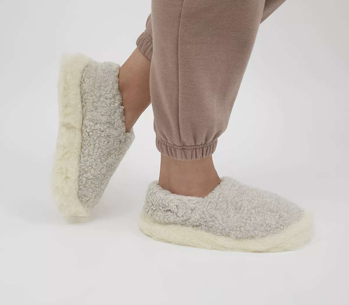 Yoko Wool Yoko Wool Slippers Light Grey