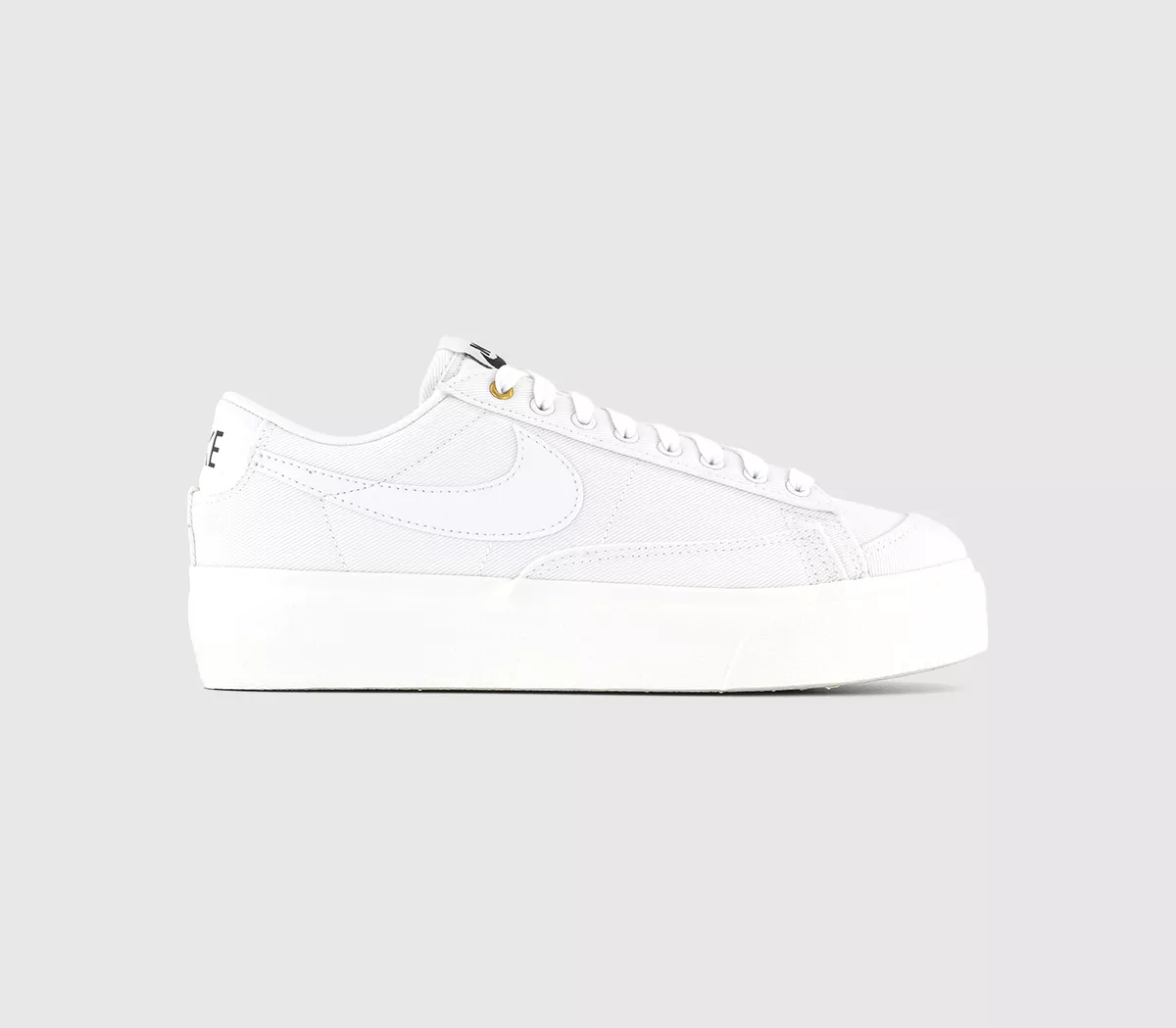 Nike Blazer Low Platform Trainers White White Sail Black Canvas