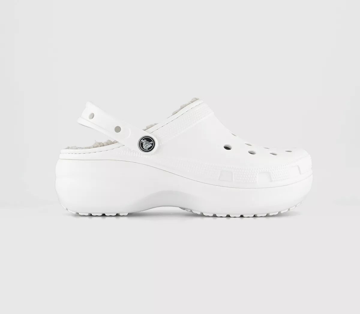 Crocs Classic Platform Lined Clogs White