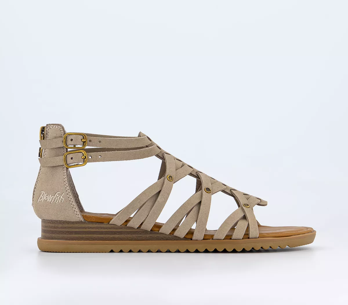 Blowfish Malibu Bloomy Weave Sandals Taupe