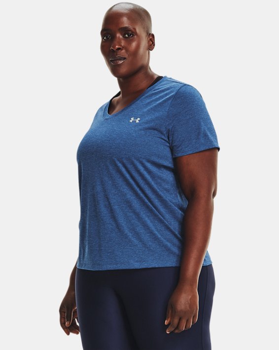 Women's UA Tech Heathered V-Neck Short Sleeve