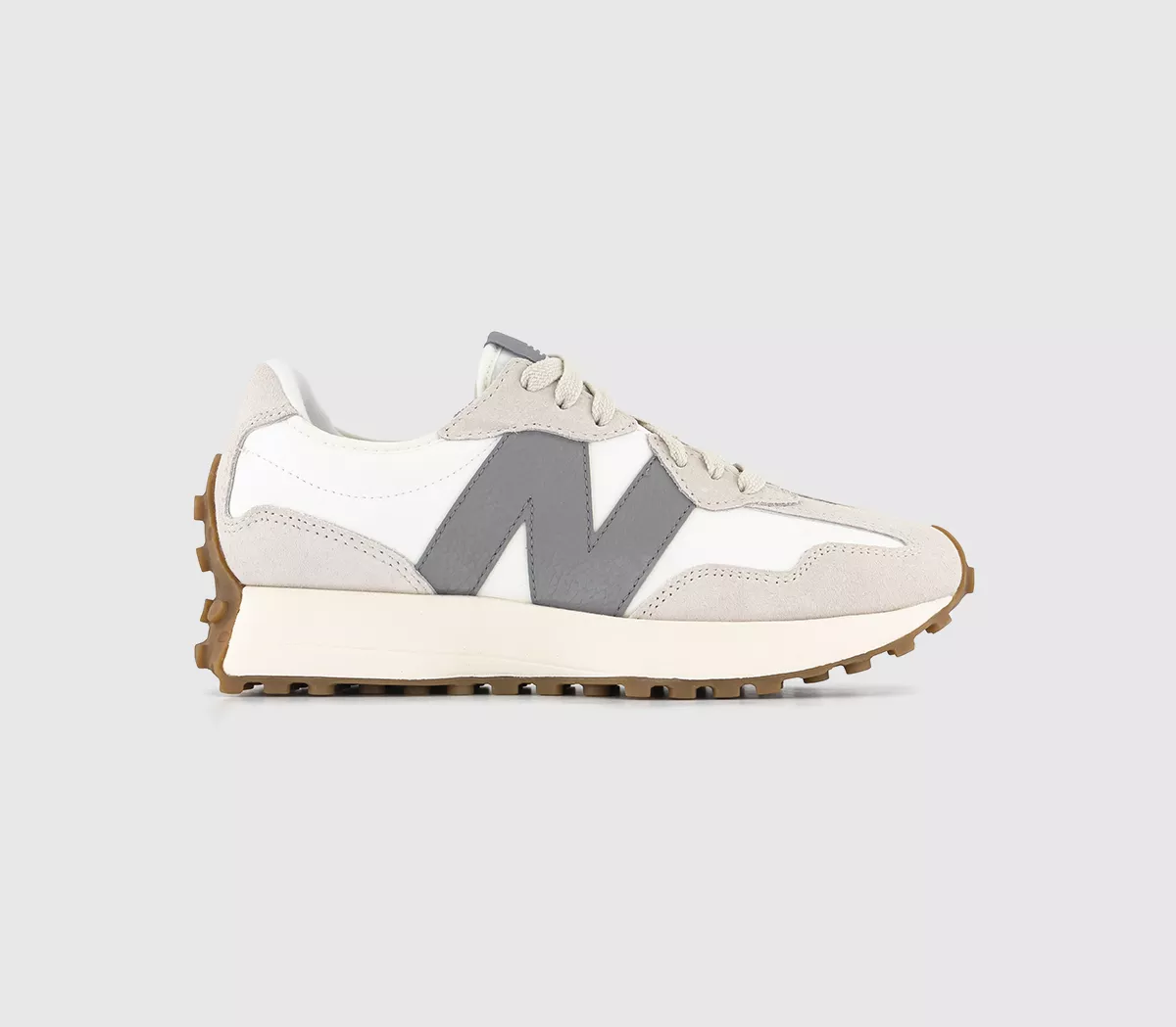 New Balance 327 Trainers  Snow Grey Offwhite Grey