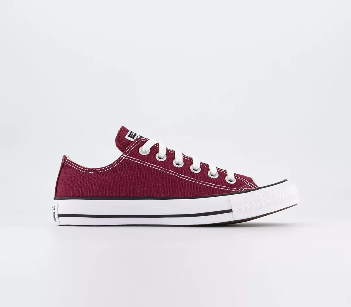 Converse All Star Low Trainers Maroon Canvas