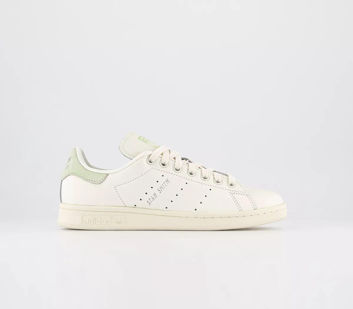 adidas Stan Smith Trainers White Linen Green Silver Met