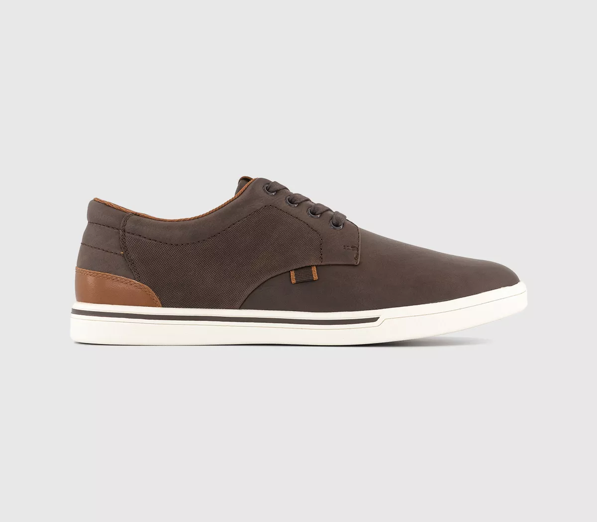 OFFICE Casey Perforated Lace Up Shoes Brown