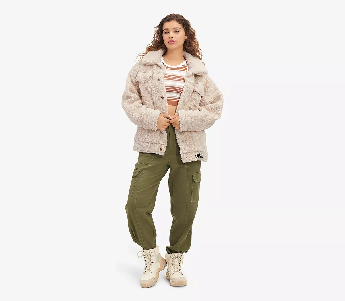 UGG Frankie Sherpa Trucker Jacket Natural Ii