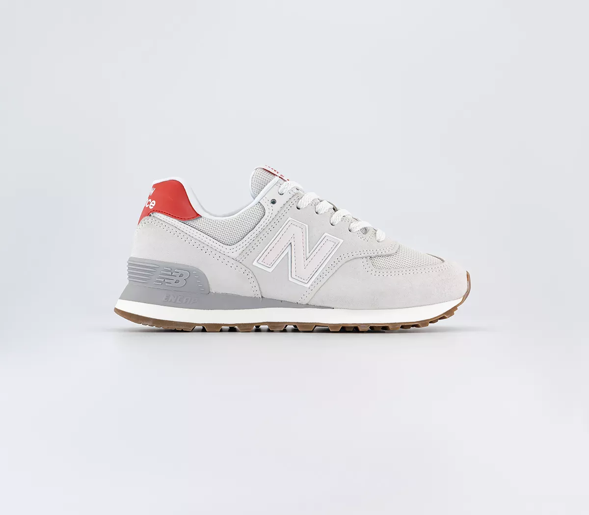 New Balance 574 Trainers  Reflection Pink Red Grey Gum