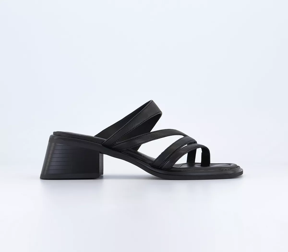 Vagabond Shoemakers Ines Strappy Mules Black Leather