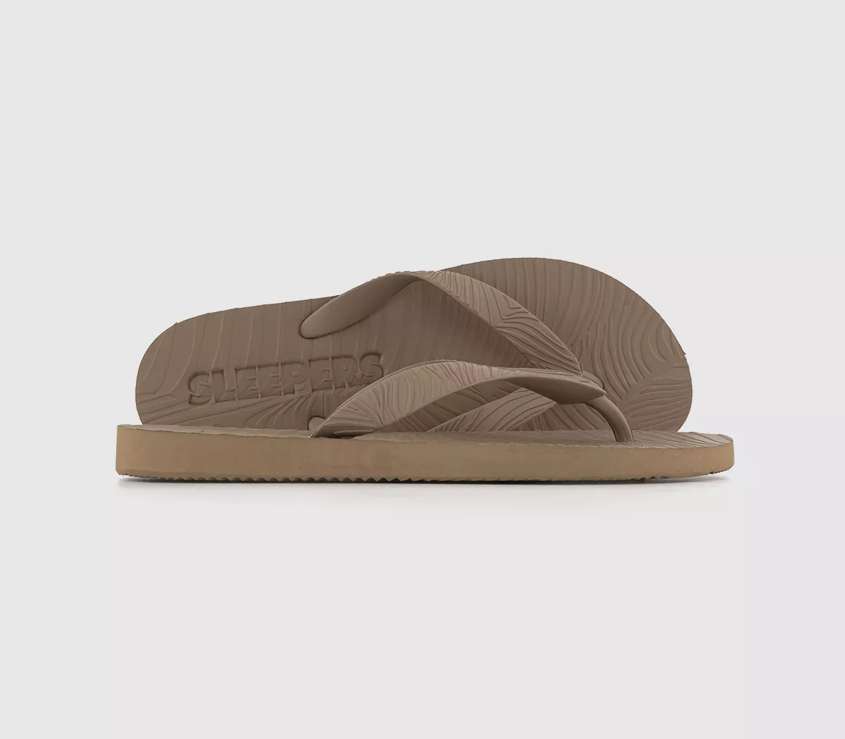 Sleepers Sleepers Slim Wide Strap Flip Flops  Sand