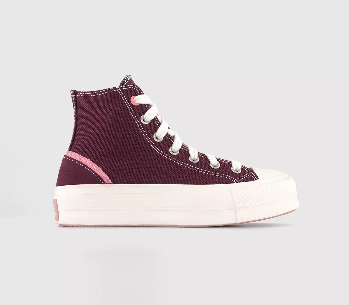 Converse All Star Lift Hi Platform Trainers  Deep Bordeaux Egret Nomadic