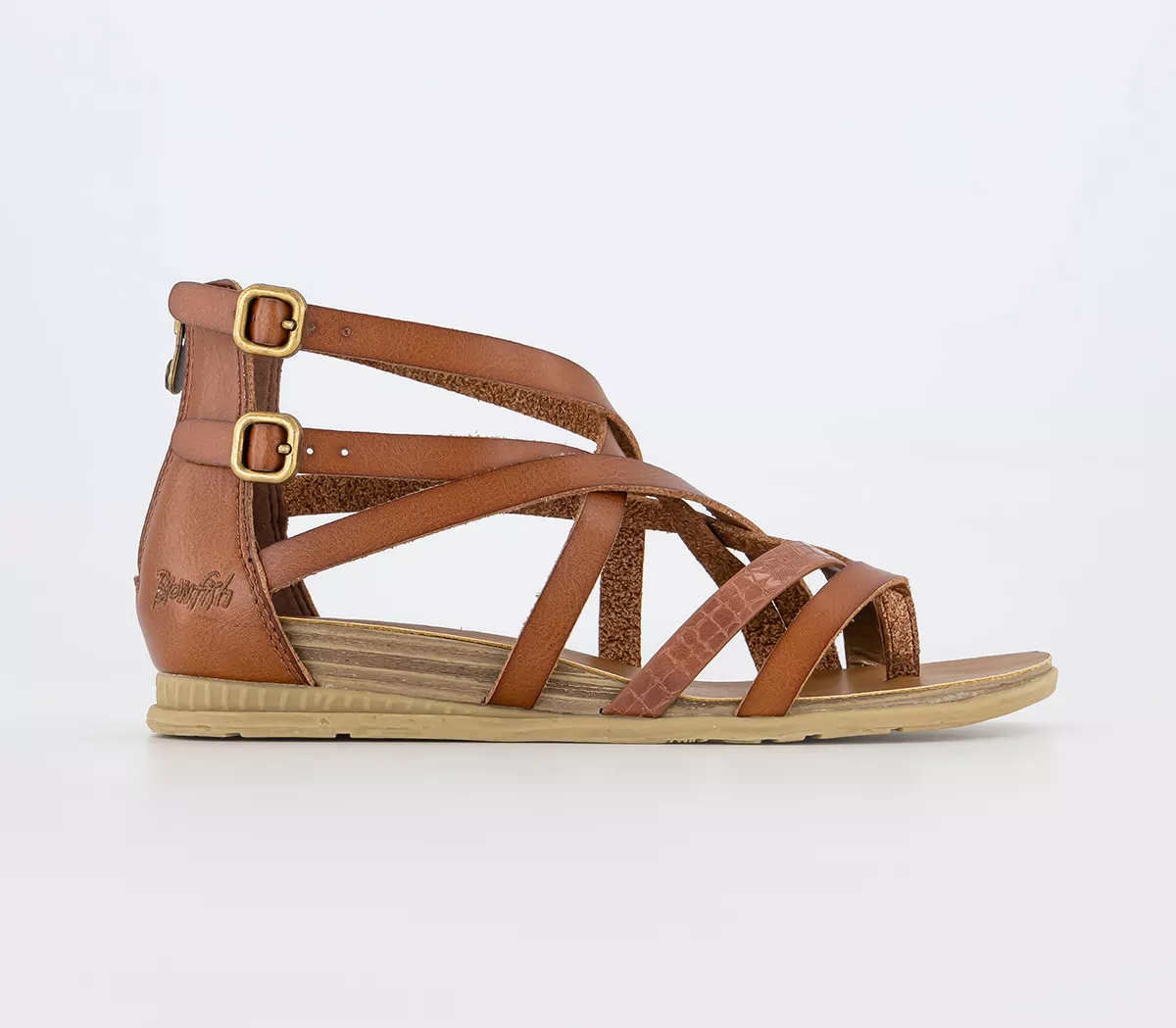 Blowfish Malibu Brock Sandal Wood Dyecut
