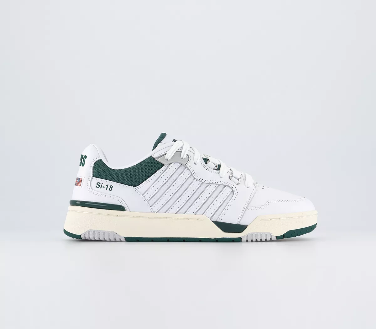 K-Swiss Si-18 Rival Trainers Brilliant White Posy Green