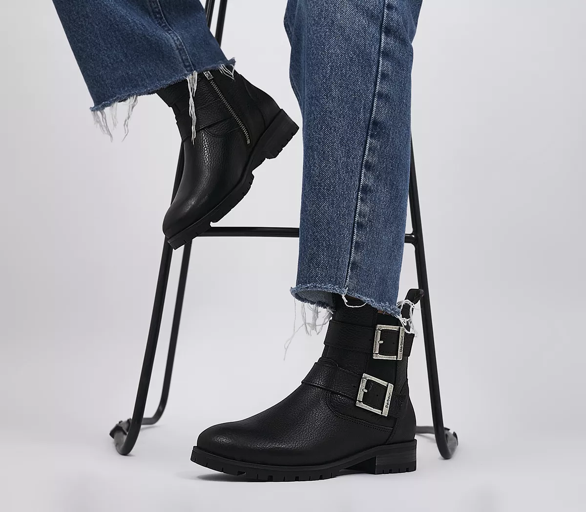 Barbour Marina Buckle Boots Black